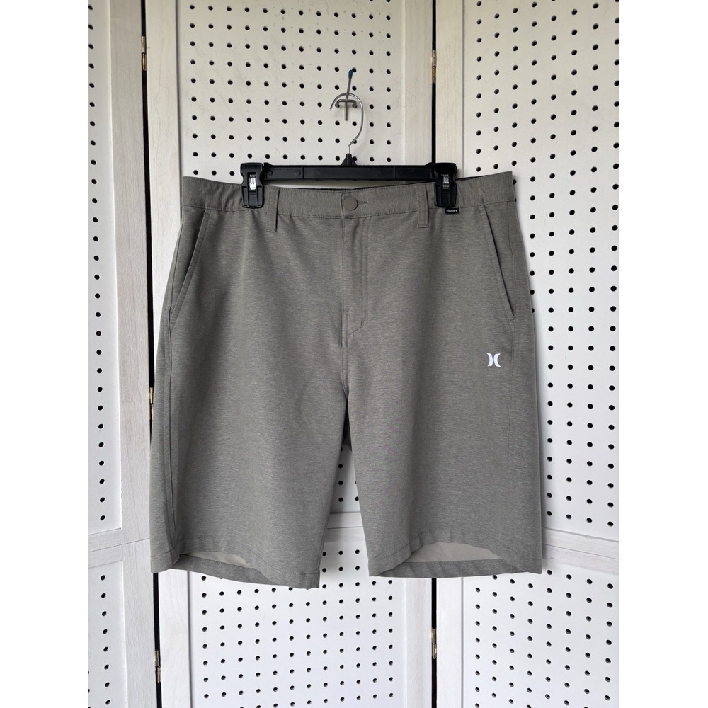 Hurley Hybrid Spacedye Walk Short Men's 36 Gray Stretch Comfort